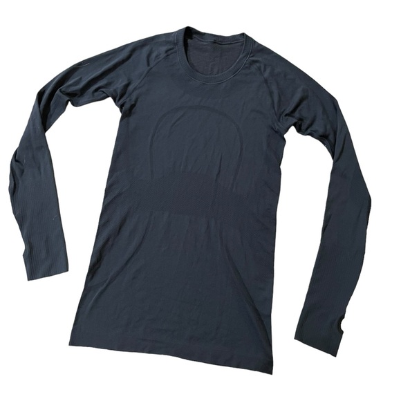 lululemon athletica Tops - Lululemon Swiftly Tech Long-Sleeve Shirt Navy Blue